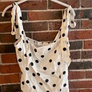 Reformation polka dot top